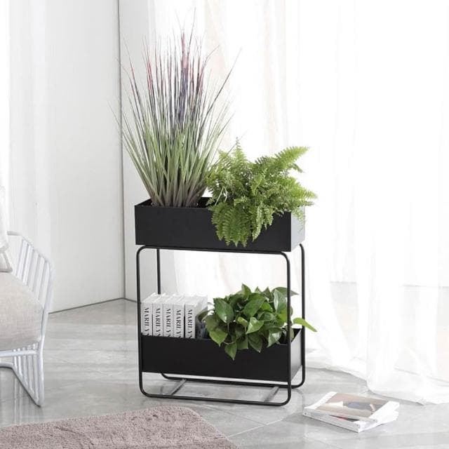 鐵藝花架 鐵藝綠植花架 多層室內綠蘿置物架 客廳走廊盆栽 簡約多肉植物花器 落地陽臺大花盆架