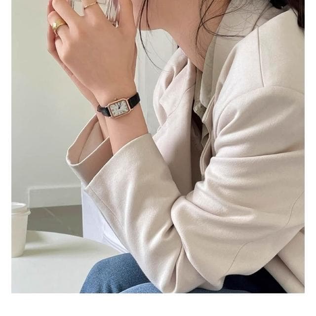 偉偉有道 【2071人收藏】手錶女複古輕奢羅馬刻度方形小衆設計女士高級感顯白文藝皮帶女錶
