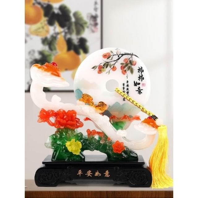 平安玉如意擺件中式客廳玄關酒櫃房間裝飾搬新家禮物喬遷入夥禮品