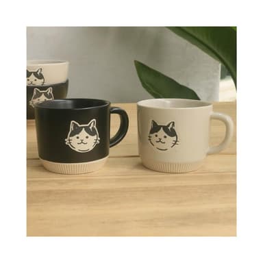復古 粗陶 馬克杯 釉下彩 手繪 小貓 陶瓷 辦公室 咖啡杯 水杯 家用 送禮 禮物 交換禮物 聖誕禮物 情人節 情侶