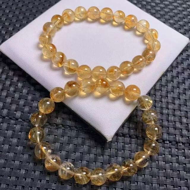 🎗飾間首飾鋪 黃水晶手鍊手飾黃招財黃手串單圈手串飾品