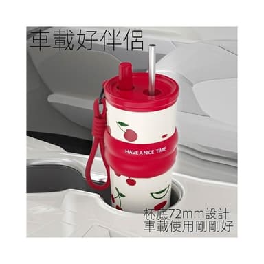 吸管保溫杯陶瓷內膽女生高顏值大容量水杯生日禮物咖啡杯子