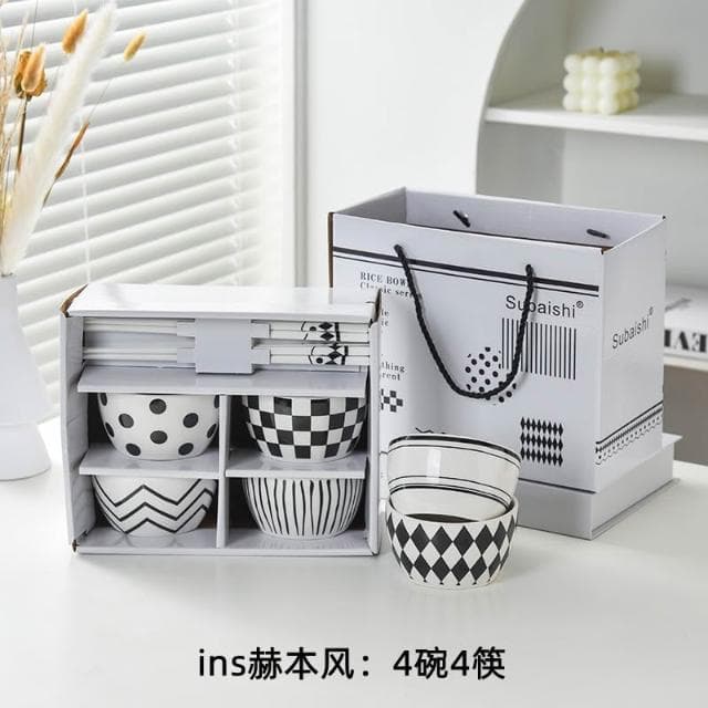 赫本風 餐具 家用碗 甜品 湯碗 米飯 創意 個性 碗筷禮盒 套裝 過年 節日 慶祝 交換禮物 陶瓷