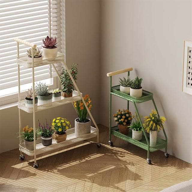 客廳花架 落地置物架 鐵藝落地陽臺多肉花盆托架 盆栽架子 網紅植物擺放架 盆栽架 陽臺花架 花盆架 園藝DYT