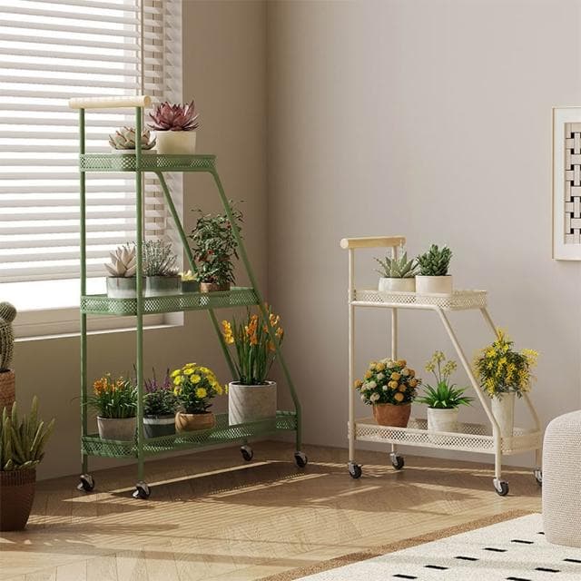 客廳花架 落地置物架 鐵藝落地陽臺多肉花盆托架 盆栽架子 網紅植物擺放架 盆栽架 陽臺花架 花盆架 園藝DYT