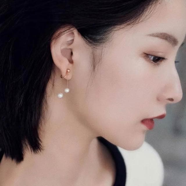 Miss Si 現貨速發 法式仙氣森系 蚊香盤耳飾 簡約大小珍珠流蘇耳環 耳夾 無耳洞無痛 珍珠耳墜 氣質 百搭
