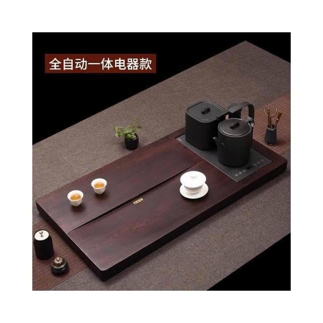 非洲黑烏檀木茶盤家用茶託整塊天然實木茶臺大小茶海功夫茶具簡約