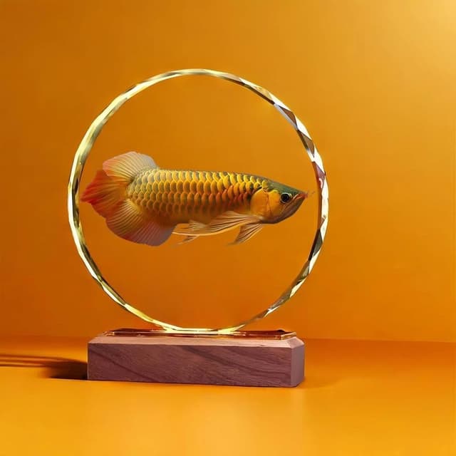 招財金龍魚水晶擺件輕奢高檔創意桌面家居裝飾好寓意開業喬遷送禮