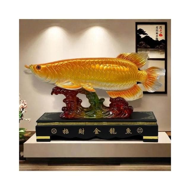 招財金龍魚擺件禮品家居喬遷客廳玄關酒櫃裝飾品公司店鋪開業擺設