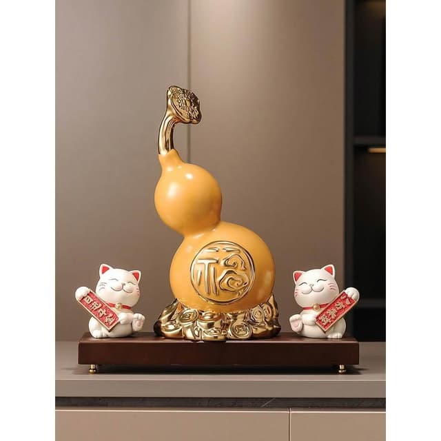 招財福祿葫蘆擺件家居客廳電視櫃柿柿如意裝飾品搬家禮物喬遷禮品