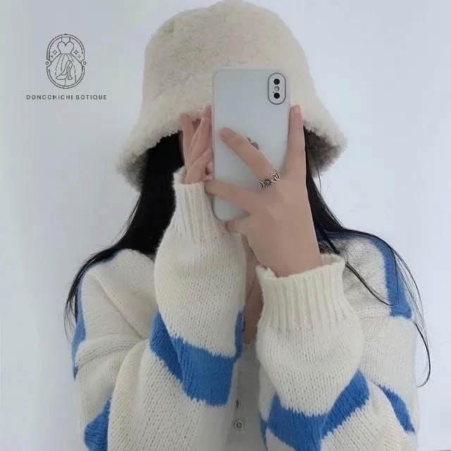  熊熊🐻 毛料 漁夫帽  毛毛 鐘型 漁夫帽 韓國帽子 冬天 聖誕節禮物 C212