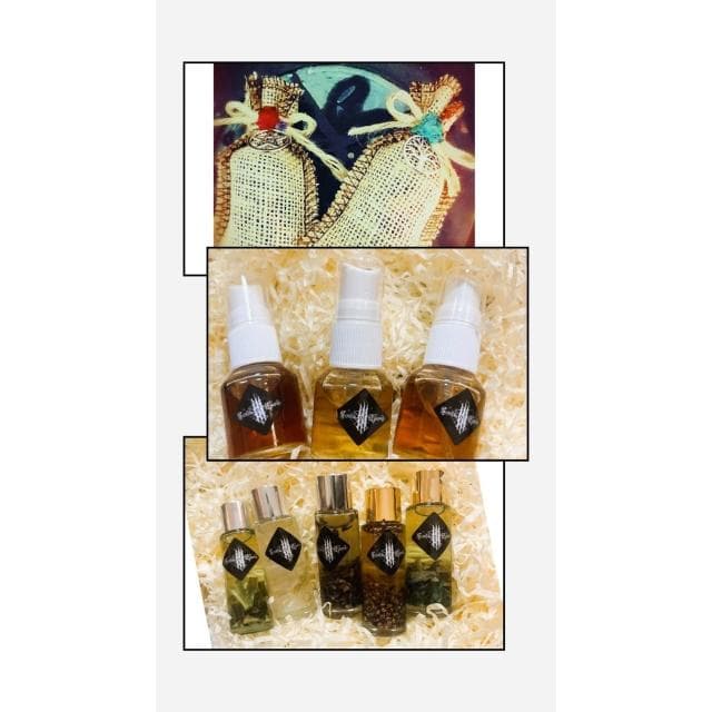 【藥魂組合】平安袋(+)淨化噴霧(+)魔法油 防小人 招財 招桃花 好運 生日禮物 交換禮物 聖誕禮物 非常特