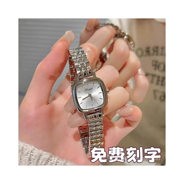 偉偉錶錶 2026新款方糖手錶女輕奢小衆女學生防水非機械小巧考試時尚禮物