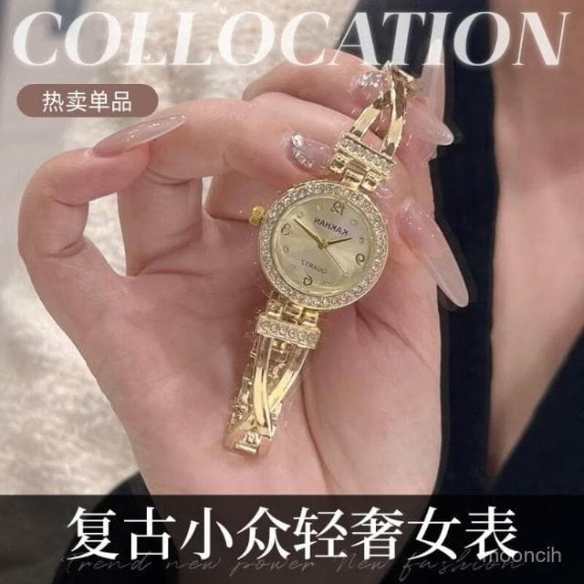 偉偉錶錶 網紅ins風輕奢小衆女士手錶時尚高級小巧手鏈女錶生日禮物石英錶