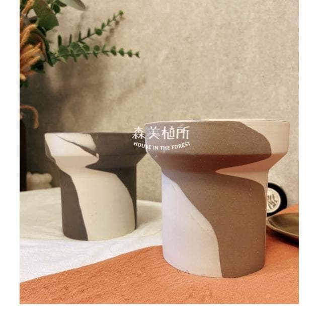 陶盆 韓系INS混色陶盆 觀葉盆 陶燒盆 觀葉植物 辦公室盆栽