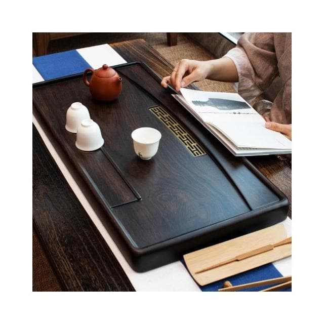 茶盤2025新款家用整塊烏檀木實木 茶具小型茶臺茶託盤幹泡臺茶海