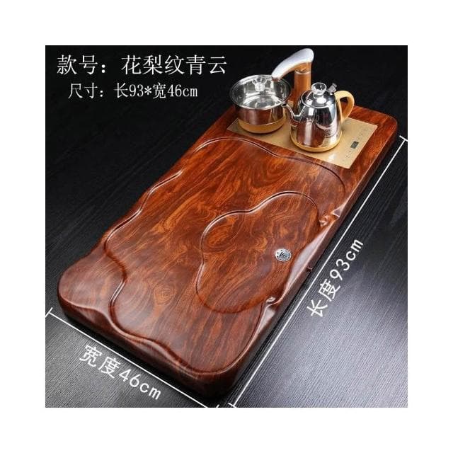 高檔實木茶盤花梨黑檀木茶具大小排水式現代簡約家用辦公茶具茶海