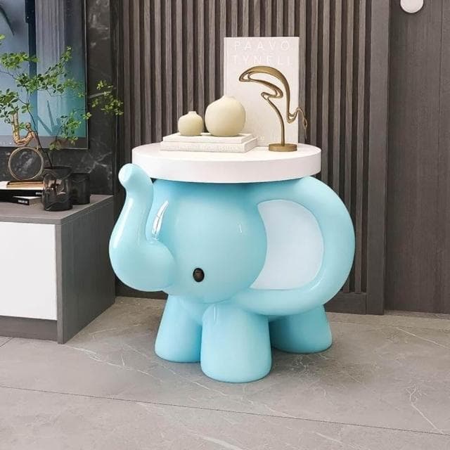 創意床頭櫃 可愛大象客廳茶幾 沙髮邊幾 床頭櫃託盤 喬遷禮物邊幾 茶幾 創意邊幾 沙發茶幾 邊桌 客廳 禮品 擺件