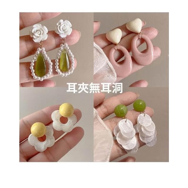 🎗飾間首飾鋪 多巴胺編織花朵耳環新款夏日度假風首飾飾品潮高級感誇張海邊耳飾