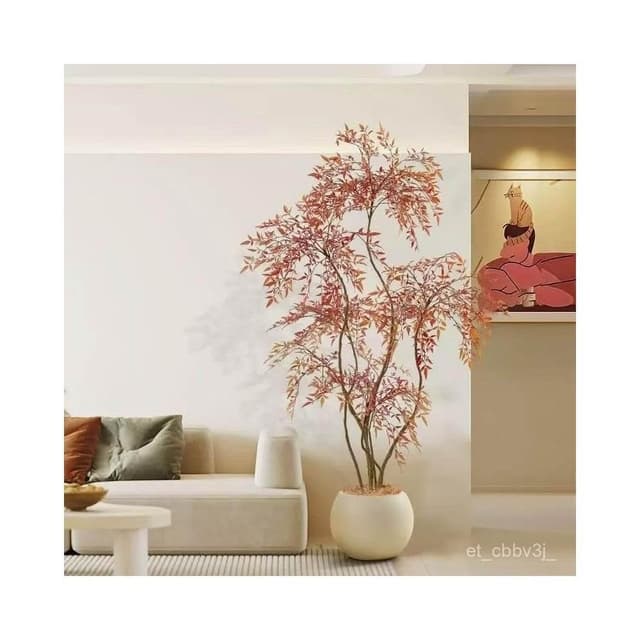 新品💕仿真綠植南天竹落地盆栽室內大型仿生植物客廳裝飾 假植物落地擺件居傢裝飾 仿真植物 綠植盆栽人造植 假樹