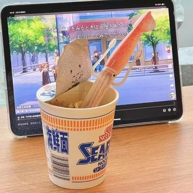 創意日式泡麵叉子 魷魚形 章魚 叉子 魷魚叉 魷魚泡麵叉子 日式魷魚叉 杯麵叉子 搞怪 可愛 男女禮物