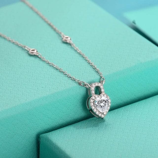 【米蘭精品】現貨+預購 頂級莫桑鑽石項鍊925純銀女項鍊鎖骨鍊項鏈情人節禮物-0.8ct愛心小眾設計74lq66