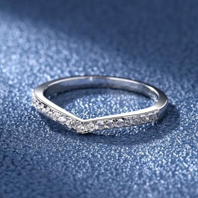 【米蘭精品】現貨+預購 頂級莫桑鑽石戒指925純銀戒指婚戒女鑽戒子求婚戒情人節禮物(高級V字排鑽74lp50)