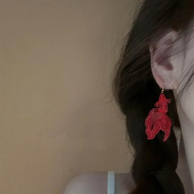 🎗飾間首飾鋪 古風錦鯉耳環飾品中式漢服配件耳飾復古小眾個性耳墜首飾