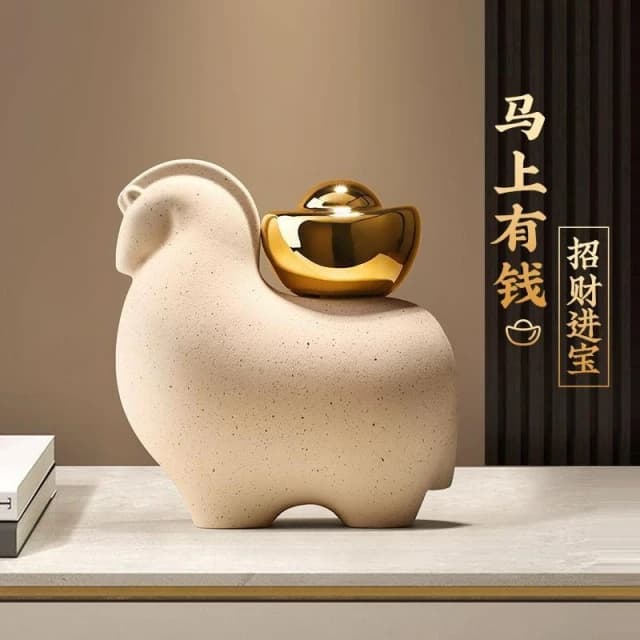 馬上有錢 擺件 玄關擺件 入厝禮物 玄關擺件 招財 招財擺飾 招財擺件 入厝擺件 財位擺飾 開幕送禮 裝飾喬遷開業禮物