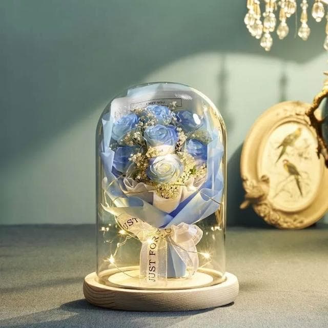 永生花玻璃罩 香皂花 畢業花束 父親節禮物 送老師 七夕情人節 畢業禮物 情人節禮物 送女友