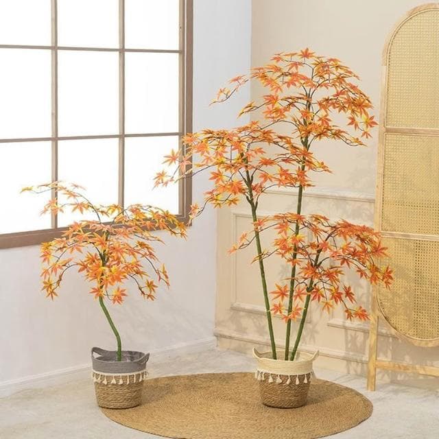 免運可開票 仿真植物 枫树 红枫 假树 大型室内盆栽 家居客厅橱窗造景 装饰景觀 落地绿植