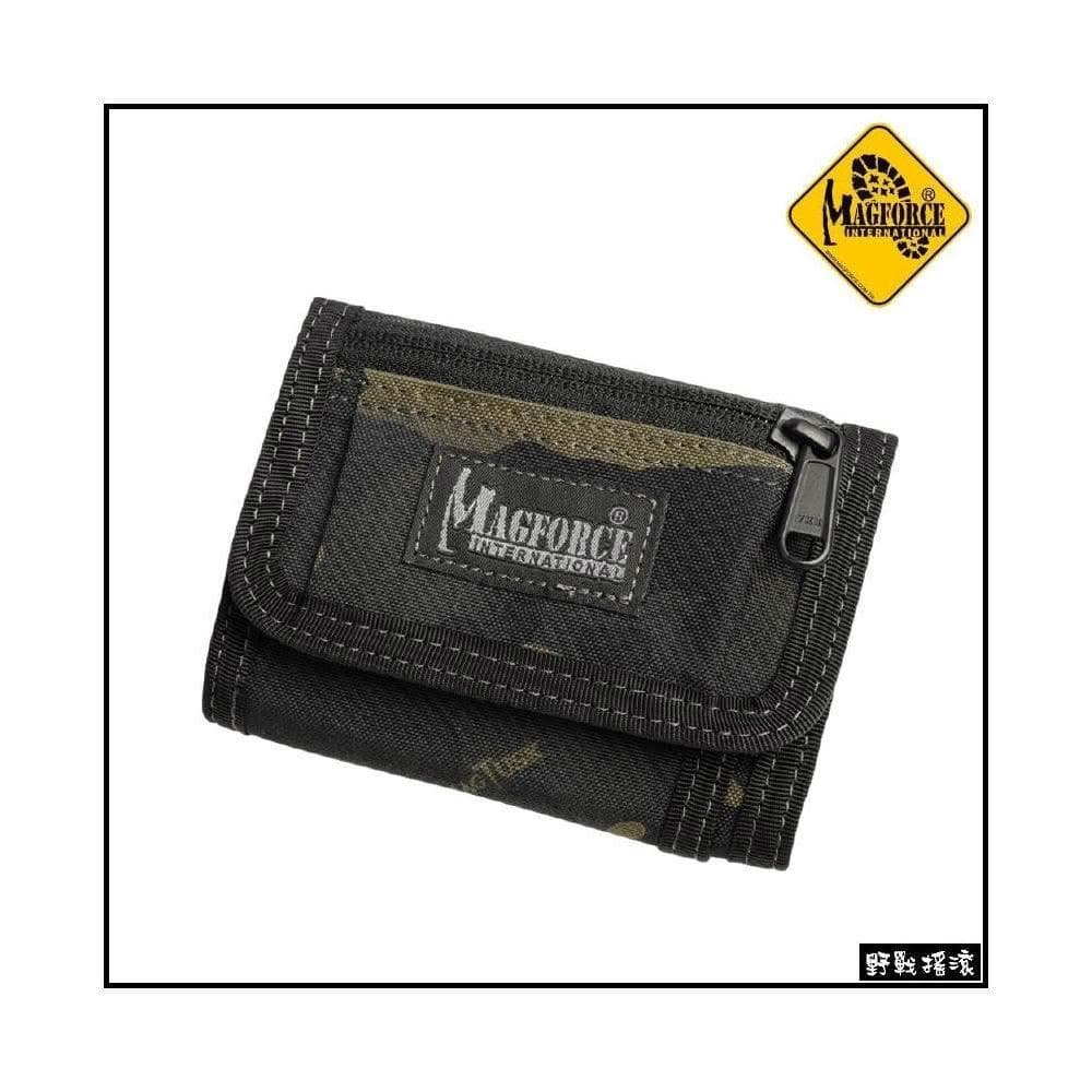 野戰搖滾 馬蓋先 MAGFORCE EDC 戰術錢包 暗黑迷彩 軍風錢包掛勾皮夾卡片夾短夾三折皮夾收納包