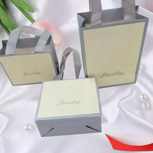 jewelry銀邊禮物袋 手提袋 手提袋 禮物袋 教師節 聖誕節 生日禮物 禮品袋 送禮 交換禮物 畢業禮物 禮物 袋