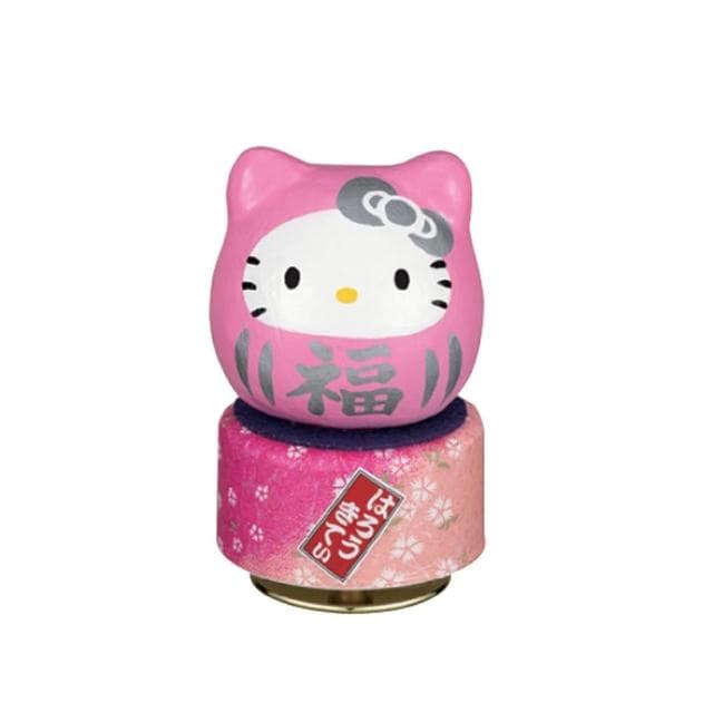 【SANRIO 三麗鷗】達摩Hello Kity音樂盒-紅色/黃色/淺綠/限定粉(音樂盒 擺飾 禮物 可愛擺飾 凱蒂貓)