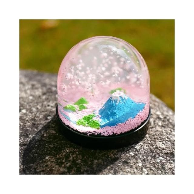 送生日禮物生日日本雪景擺件櫻花富士山水晶球女友浪漫節球男女神