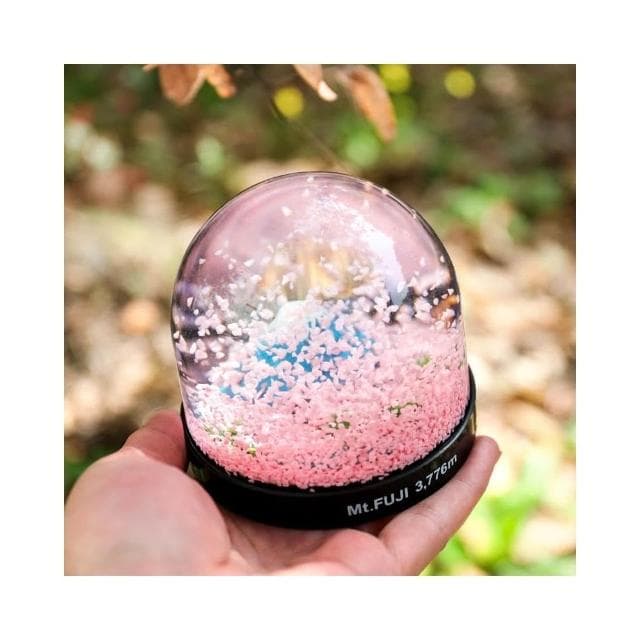 送生日禮物生日日本雪景擺件櫻花富士山水晶球女友浪漫節球男女神