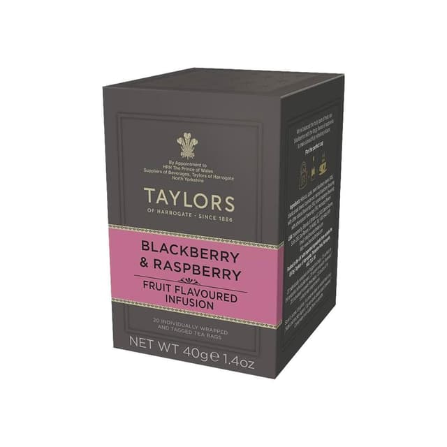 【Taylors 泰勒】英國皇家泰勒茶-莓果茶20入/盒(獨立包裝茶包,無咖啡因沖調飲品,雨林聯盟及女王皇家認證)
