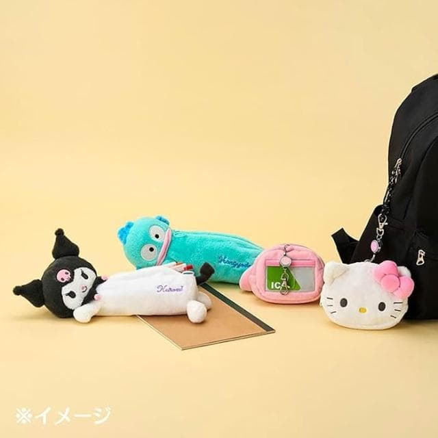 【SANRIO 三麗鷗】三麗鷗 大頭票卡包 悠遊卡包 零錢包 伸縮拉線 凱蒂貓 美樂蒂 酷洛米 大耳狗 日本正版 該該貝比日本精品