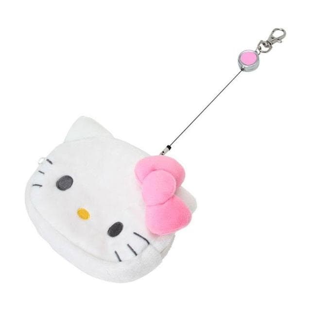 【SANRIO 三麗鷗】三麗鷗 大頭票卡包 悠遊卡包 零錢包 伸縮拉線 凱蒂貓 美樂蒂 酷洛米 大耳狗 日本正版 該該貝比日本精品