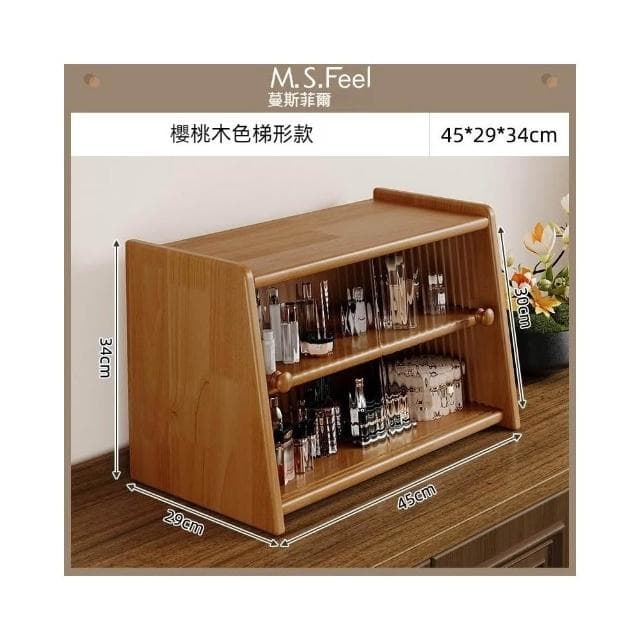 【MatsuTa 松太】木製杯子茶具收納櫃 桌上書櫃 防塵防蟲 餐邊檯 麵咖啡杯架 桌上水杯 茶杯架 茶具置物架 廚房杯架 餐桌置物架