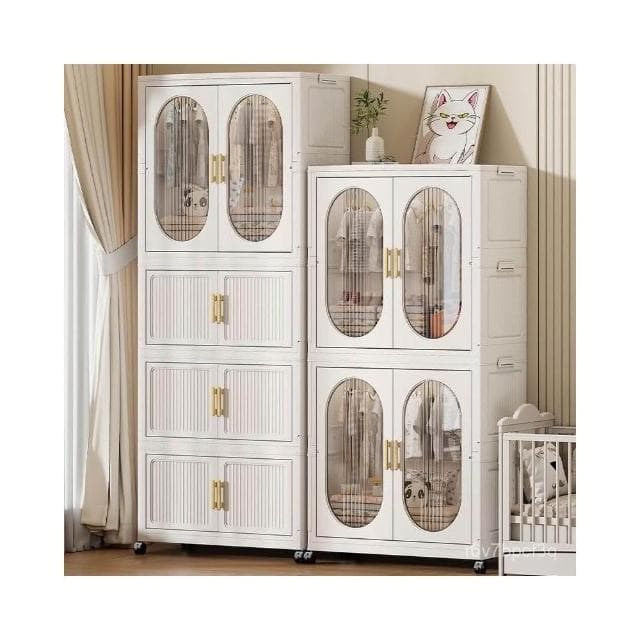 家用折疊式收納櫃嬰幼兒兒童衣櫃出租屋臥室寶寶玩具衣物儲物櫃子 折疊櫃 收納櫃 衣櫃 衣櫥 收納箱 大容量儲物櫃 整理箱