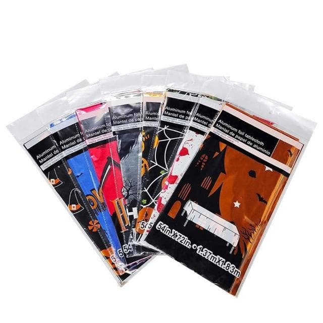 亮面鋁膜桌布 (鋁膜桌布 一次性桌布 桌巾 亮面桌布 彌月 滿月 週歲生日 餐桌布 餐巾 台布 派對佈置 萬聖節)