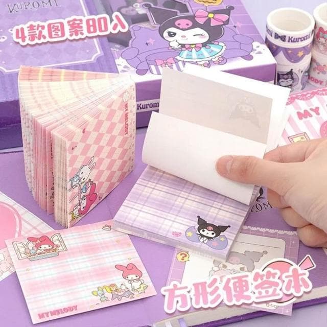 禮物 生日禮物 文具組三麗鷗文具禮盒套裝庫洛米手帳本紫學生可愛兒童女孩手帳大禮包