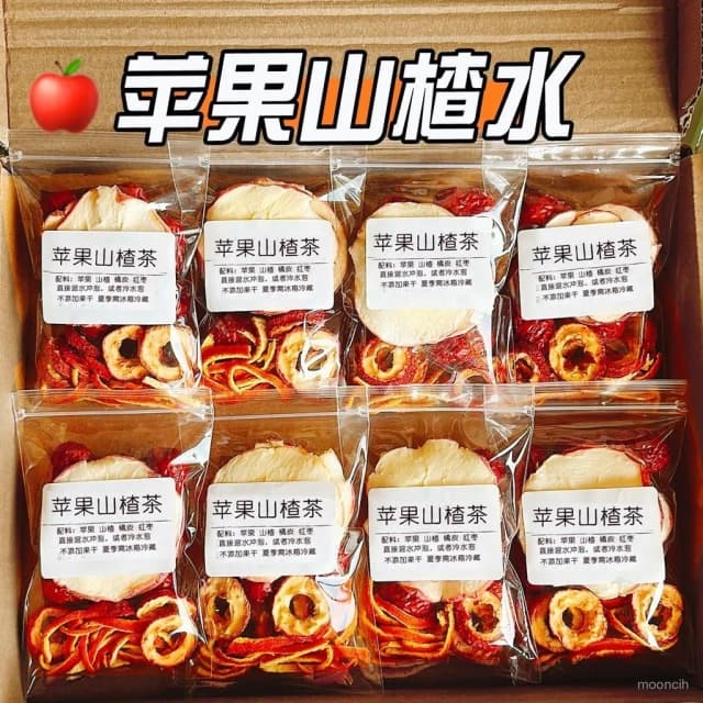 富富甄選 【原切大片不碎】蘋果山楂颳颳茶山楂陳皮紅棗茶女生泡水