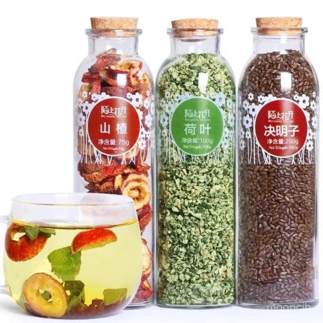 富富甄選 荷葉山楂茶山楂荷葉茶組閤花茶幹山楂片決明子茶泡茶水喝的