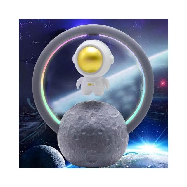 懸浮宇航員藍牙音響RGB七彩夜燈磁懸浮太空人高清低音藍牙音箱