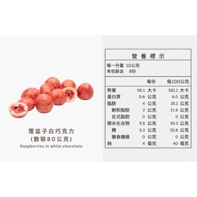 【Ruta 露特巧克力】露特 ｜ 立陶宛百年國寶級巧克力 ｜ 覆盆子白巧克力 (散裝 80公克)