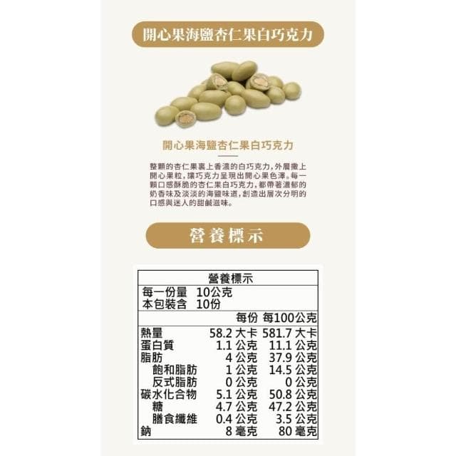 【Ruta 露特巧克力】露特 ｜ 立陶宛百年國寶級巧克力 ｜ 開心果海鹽杏仁果白巧克力 (散裝100克）