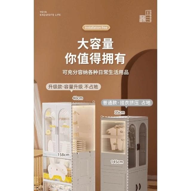 免安裝收納櫃嬰兒衣櫃寶寶小衣櫥簡易新生臥室家用夾縫儲物櫃落地