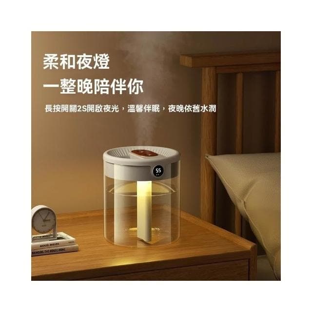 空氣清淨機 清淨機 空氣加溼器 家用輕音 2L大容量霧化器 臥室辦公桌面大加溼器